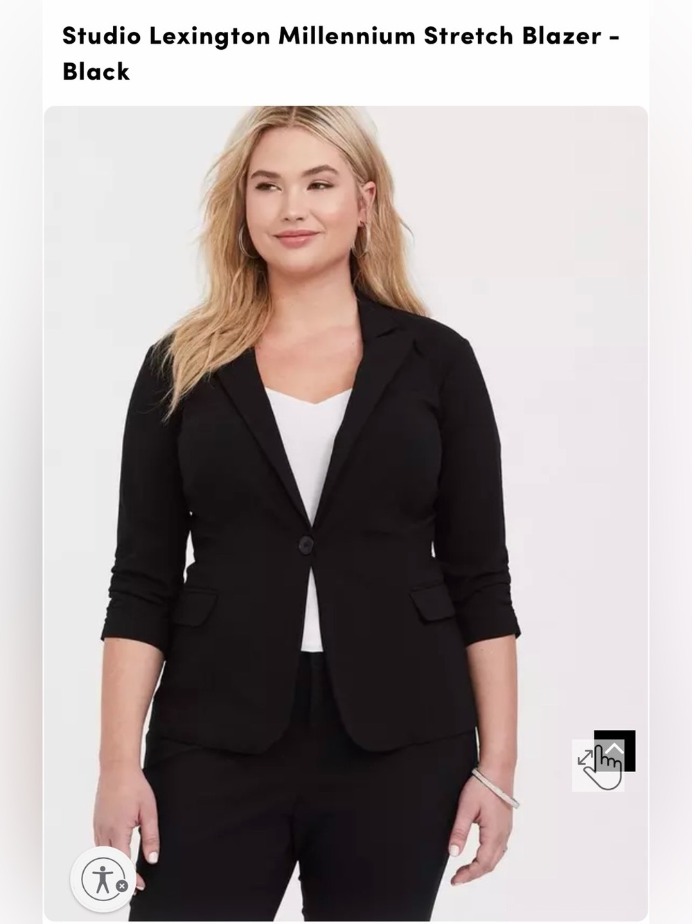 torrid Black Single-Button Blazer